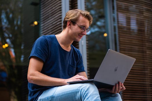 image of a student charging their laptop