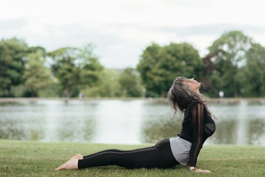 yoga practice in a study environment