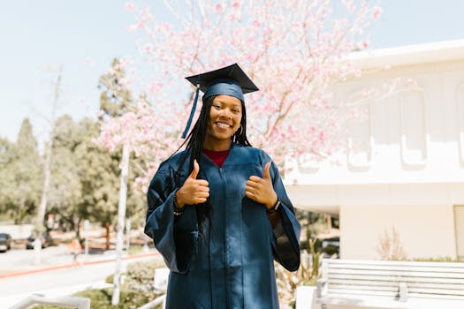 a graduate celebrating an achievement