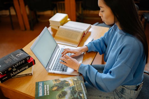 student focused on studying with a timer