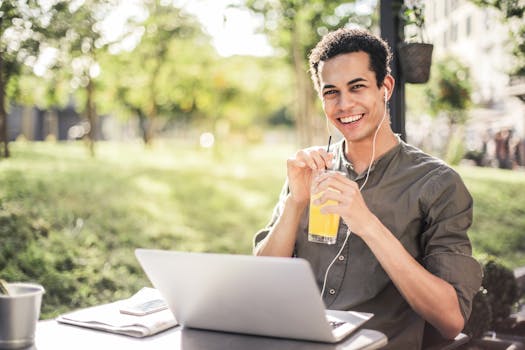 student enjoying nature