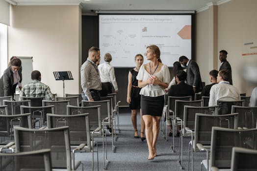 Networking event at a faculty workshop