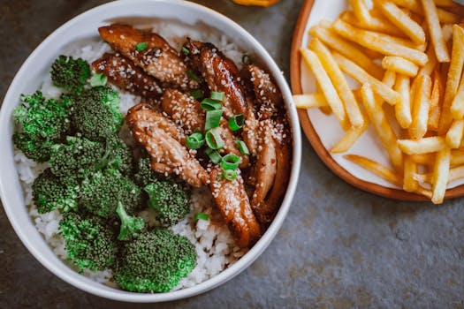 plate of healthy foods