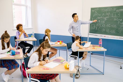 students discussing in a classroom