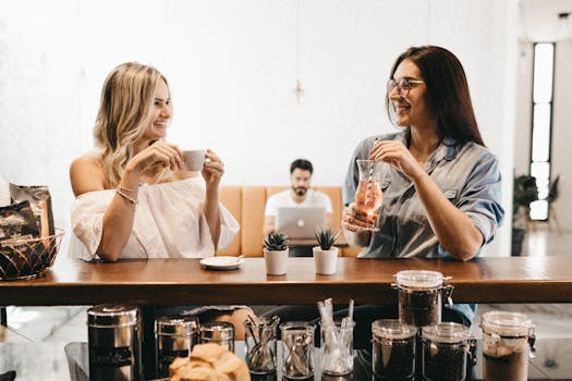 Friends enjoying coffee