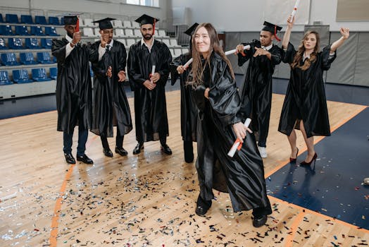 student celebrating a small win