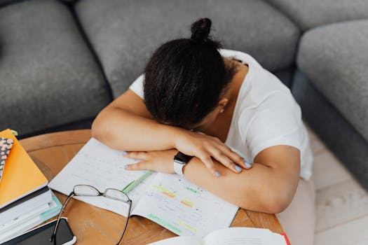 Image of a student taking a mindful study break