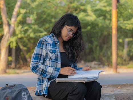 Image of a relaxed student enjoying their time