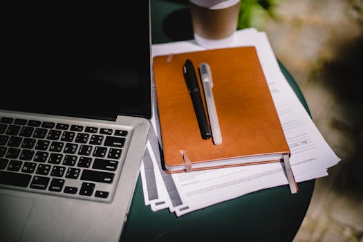 A planner showing a balanced schedule between work and study