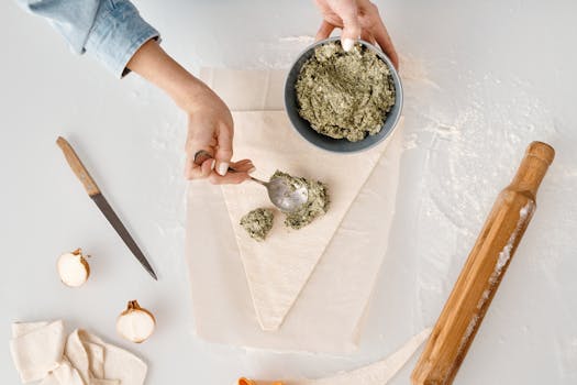 student preparing a healthy meal