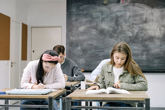 students studying together