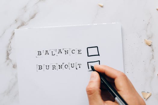 Self-assessment for burnout