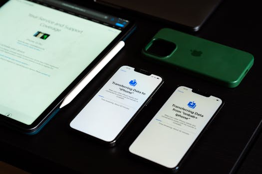 charging devices on a desk